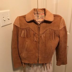 Roy Rogers vintage suede and leather jacket boys 6-8yr